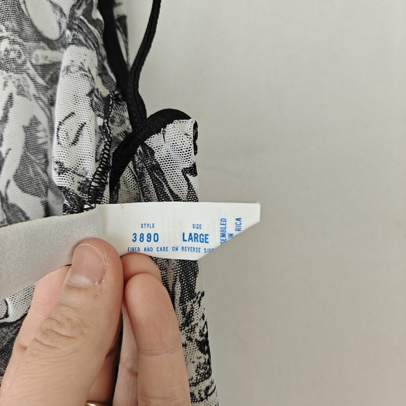 Marilyn Monroe Printed Vintage Mesh Black White Bodysuit Size Medium Women's - Picture 11 of 12